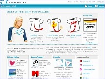 Aperu du site eShirt - cration tee-shirt ou sweat-shirt personnalis