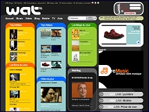 Aper�u du site WAT - site communautaire pour partager musique, vid�os, photos