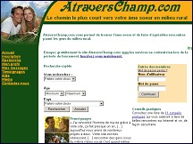 Aperçu du site Atraverschamp.com - rencontres parmi les personnes du milieu rural
