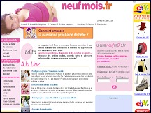 Aperu du site Neuf Mois - magazine pour femme enceinte et futures mamans