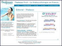Aperu du site Thalasso First: La Thalassothrapie en France