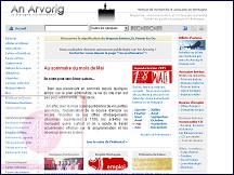 Aperu du site An Arvorig  - Magazine et annuaire breton