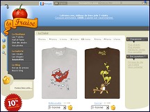 Aperçu du site La Fraise - éditeur de tee-shirts sérigraphiés et personnalisés