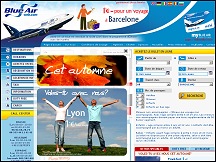 Aperçu du site Blue Air - compagnie lowcost roumaine, vols Blue Air Paris-Roumanie
