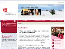 Aperu du site Rnover Maintenant - courant politique rnovateur de Arnaud Montebourg