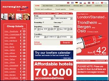 Aperu du site Fly Norwegian - compagnie arienne lowcost scandinave