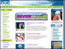 Aperu du site KTO - chane de tlvision chrtienne en France