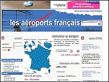 Aperu du site Aeroport.fr - site officiel des aroports franais