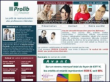 Aperu du site Prolib Finances - rachat de prts pour les professions librales