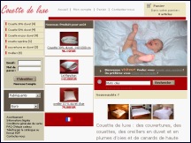 Aper�u du site Couette de Luxe - oreillers, couvertures et couettes en duvet