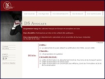 Aperçu du site DS Avocats - cabinet d'Avocats d'affaires Paris