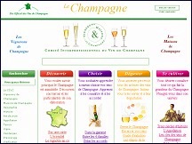 Aperu du site Champagne.fr - univers du champagne