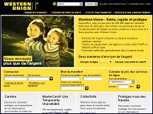 Aper�u du site Western Union - transfert argent rapide, virement argent tous pays