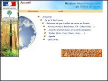 Aperu du site Mission Interministrielle Contre Effet de Serre
