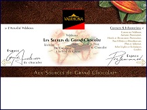 Aper�u du site Valrhona - les secrets du chocolat Valrhona