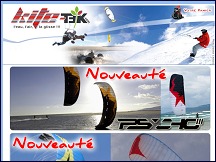 Aper�u du site Kit-tek - mat�riel pour kitesurf, cerf volant, mountainboard et buggys