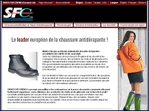 Aperu du site SFC Europe - spcialiste chaussures antidrapantes