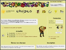 Aperçu du site Equideo - jeu d'élevage de chevaux virtuels et gestion centre équestre