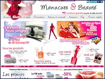 Aperçu du site Manucure Beauté - produits manucure et beauté des ongles