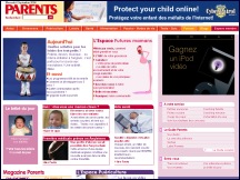Aperu du site Parents - le magazine des parents et futurs parents