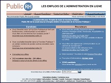Aperu du site Public RH - offres d'emploi administration et fonction publique