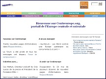 Aperu du site Centreurope.org, le portail francophone est-ouest