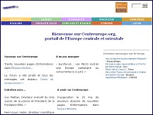 Aper�u du site Centreurope.org, le portail francophone est-ouest