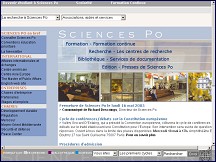 Aperçu du site Sciences Po, Paris - Fondation Nationale des Sciences Politiques