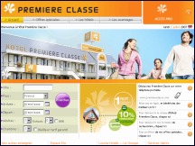 Aperu du site Premire Classe - chane d'htels conomiques, rservation en ligne