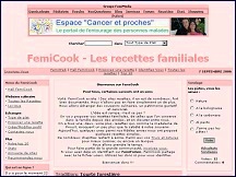 Aperu du site FemiCook - recettes de cuisine familiales