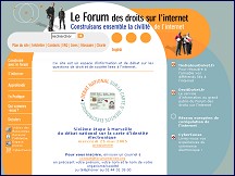 Aperu du site Forum des droits sur l'internet
