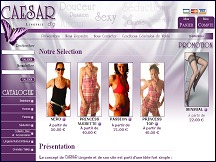 Aperçu du site Caesar Lingerie - vente en ligne de lingerie féminine