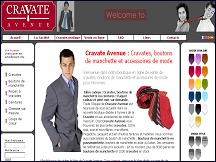 Aperu du site Cravate Avenue - cravates et accessoires de mode pour homme