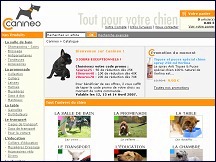 Aperu du site Canineo - univers du chien, produits pour chiens