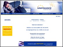 Aperu du site Unifinance - solutions de crdit et de rachat de crdit