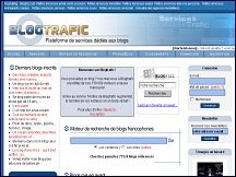 Aper�u du site Blogtrafic - plateforme de blogs