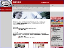 Aperçu du site Siemens Building Technologies