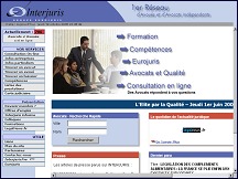 Aperçu du site Interjuris - réseau des avocats indépendants, consultations en ligne