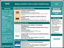 Aperçu du site Réseau Internet pour le Droit International
