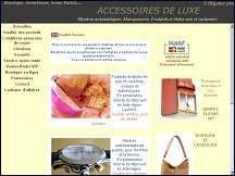 Aperçu du site Accessoires de Luxe, foulards en soie et cachemire, maroquinerie
