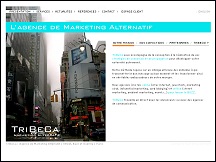 Aperu du site TriBeCa - agence de marketing alternatif