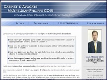 Aperçu du site Jean-Philippe Coin - cabinet avocat spécialisé en droit de l'automobile