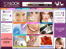 Aperçu du site TonLook - vente de produits cosmétiques et maquillage