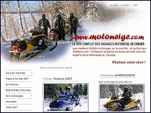 Aperu du site Motoneige.com - sjours motoneige au Canada