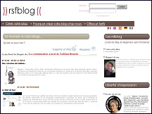 Aperu du site RSFblog - plateforme de blogs de Reporters sans Frontires