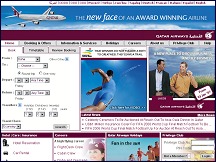 Aperu du site Qatar Airways - compagnie arienne du Moyen-Orient
