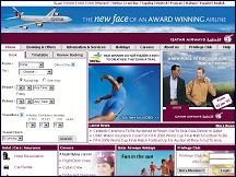 Aper�u du site Qatar Airways - compagnie a�rienne du Moyen-Orient