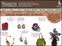 Aperçu du site Winaretta - accessoires de mode, bijoux fantaisie, petite joaillerie