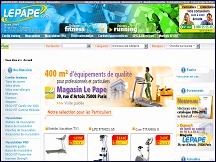 Aperçu du site Le Pape - boutique équipements fitness et musculation