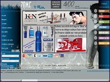 Aperçu du site Zone4Men -produits cosmétiques pour hommes